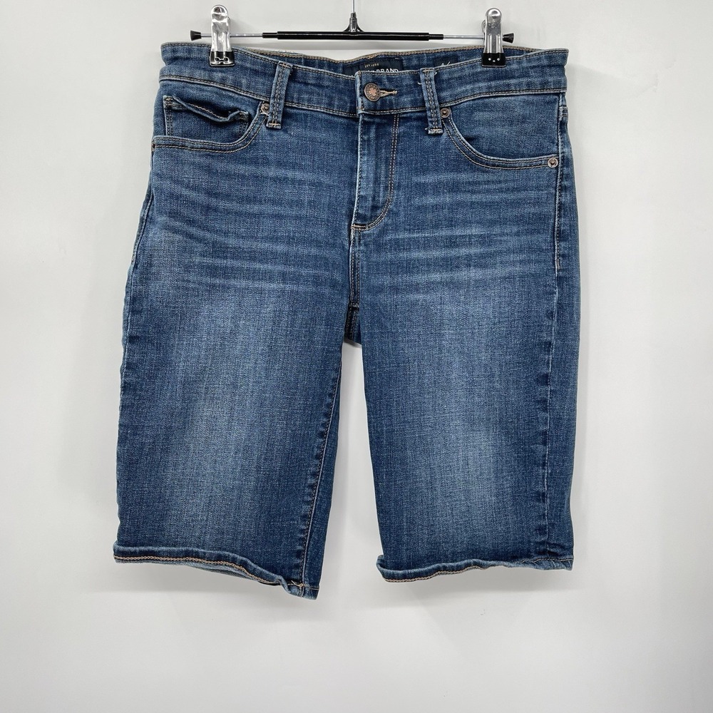 Lucky Brand 4/27 Bermuda Shorts Womens Blue Medium Wash Stretch Denim Casual